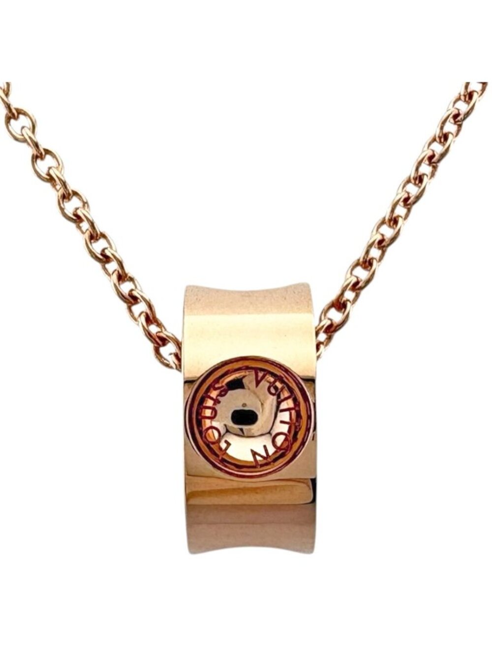 Louis Vuitton Pendentif Empreinte Necklace 18k Pink Gold